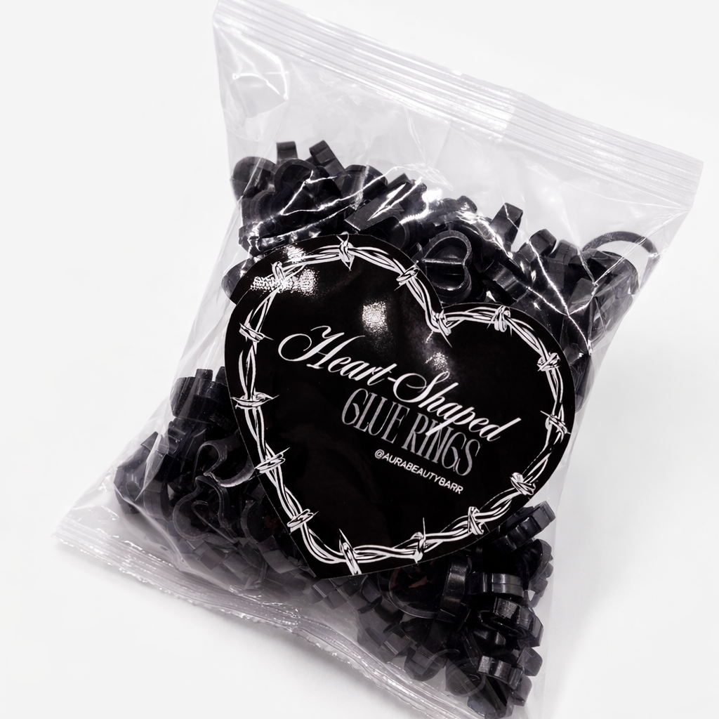 Black Heart - Glue Rings