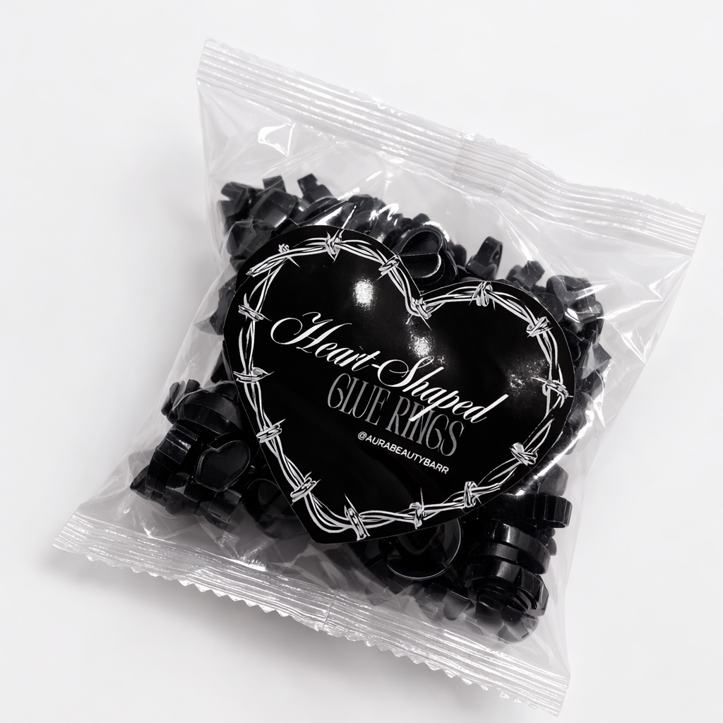 Black Heart - Glue Rings